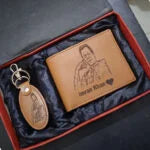 Customized Photo Wallet Set Volet+Key Chain (Pure LEATHER)