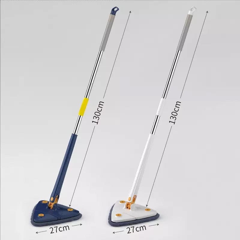 Triangle Extendable Cleaning Mop, 360° Rotatable Squeeze Mop, Cleaner for Kitchen Toilet