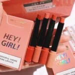 Heng Fang Hey Girl Cigratte Shape Lipstick 4 Shades In 1 Pack Lipglows (4 in 1)