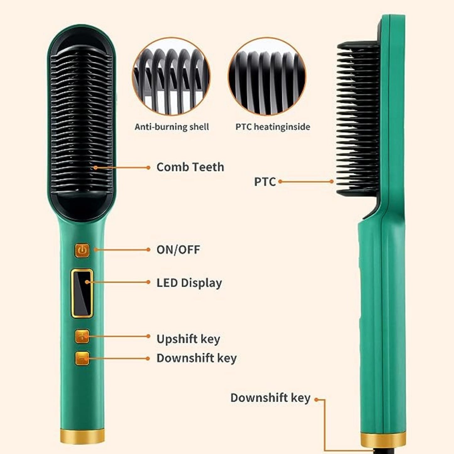 Hair Straightener Brush Set Comb Hair Curly Detangling Brush