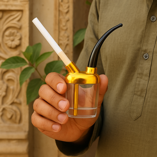 Luxury Portable Water Filter Smoking Pipe – Gold Edition