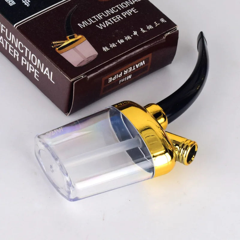 Luxury Portable Water Filter Smoking Pipe – Gold Edition